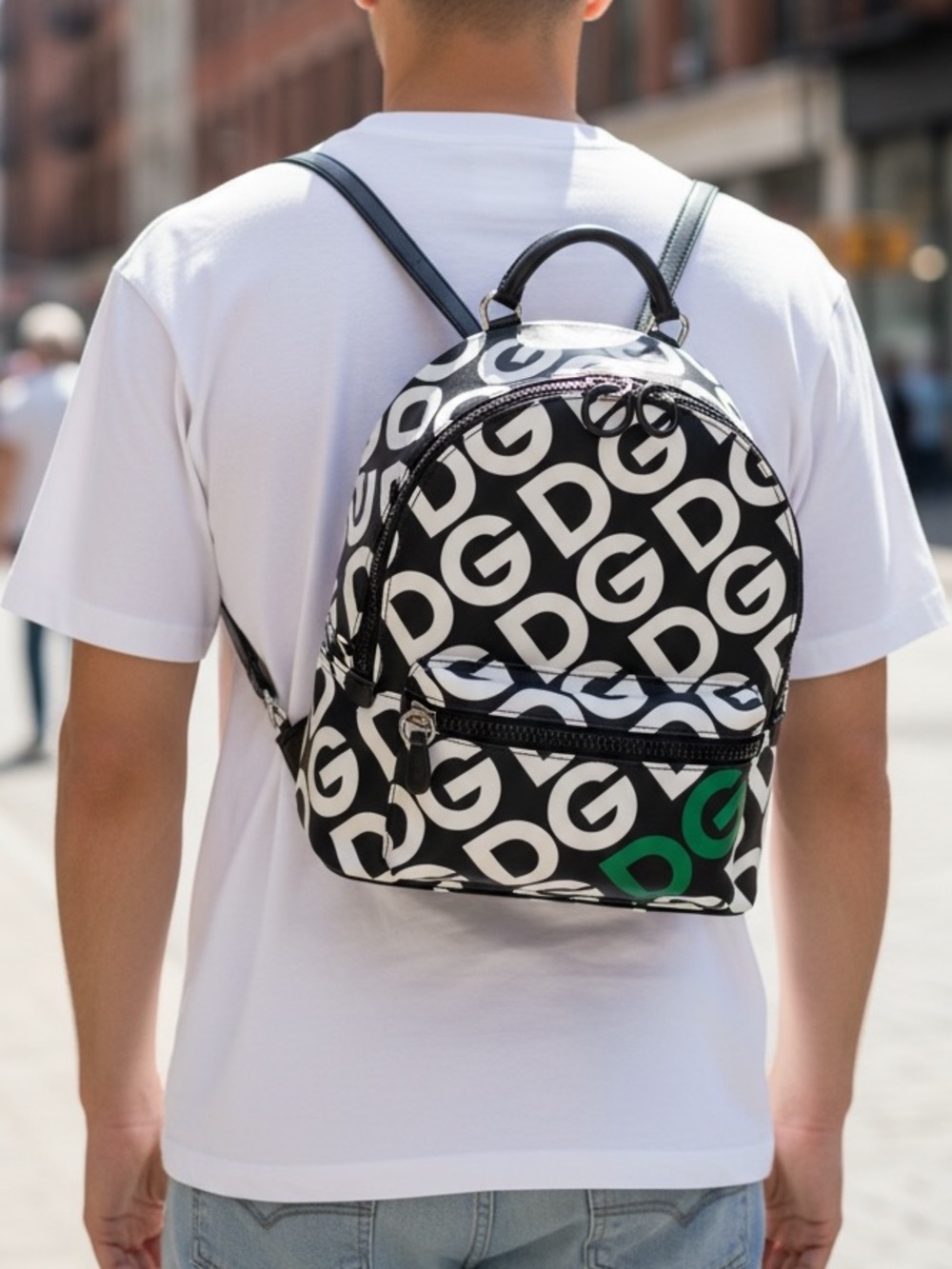 DOLCE & GABBANA Backpack MONOGRAM NYLON - LEATHER BACKPACK NWT $1883 - Picture 5 of 16